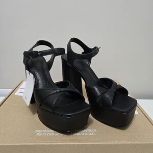 MNG Black Platform Heels